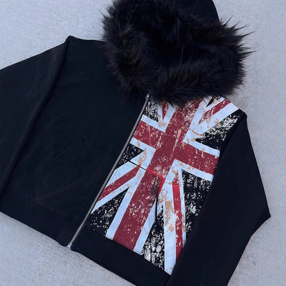 Bluza UK z futrem