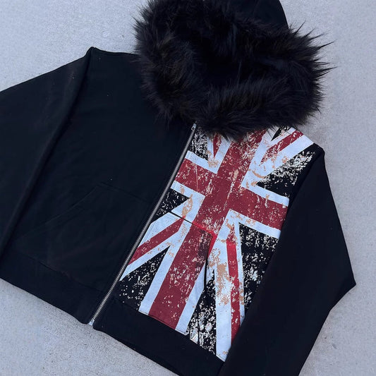 Bluza UK z futrem