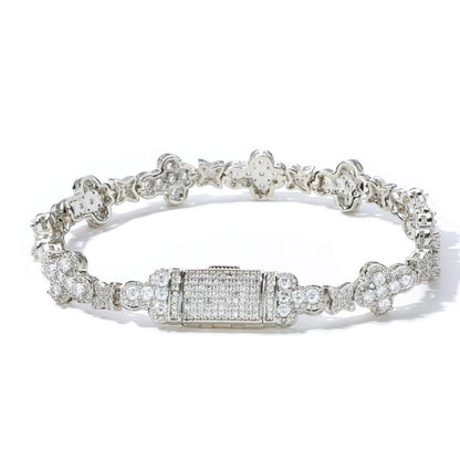 Bransoletka krzyzowa iced out