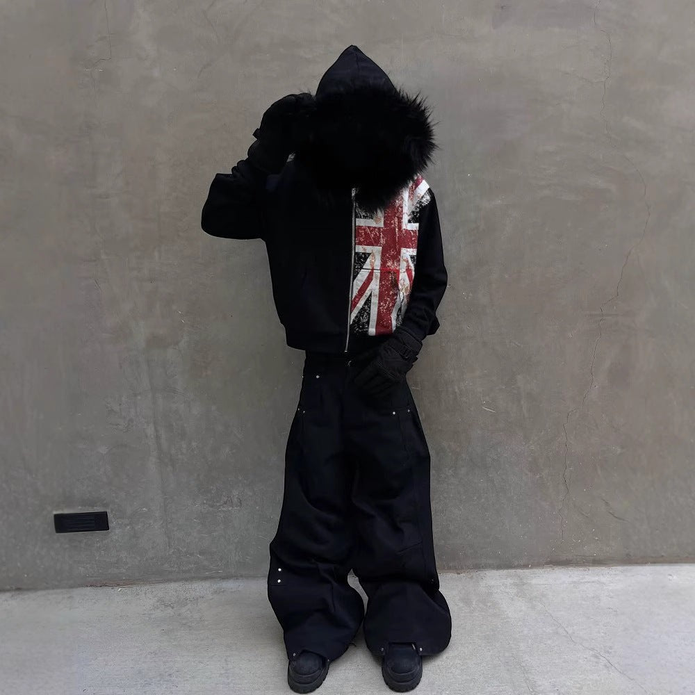 Bluza UK z futrem