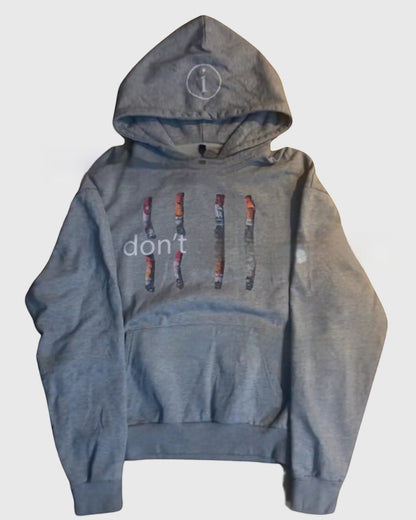 Letter Printed Hooded Men's Sweater