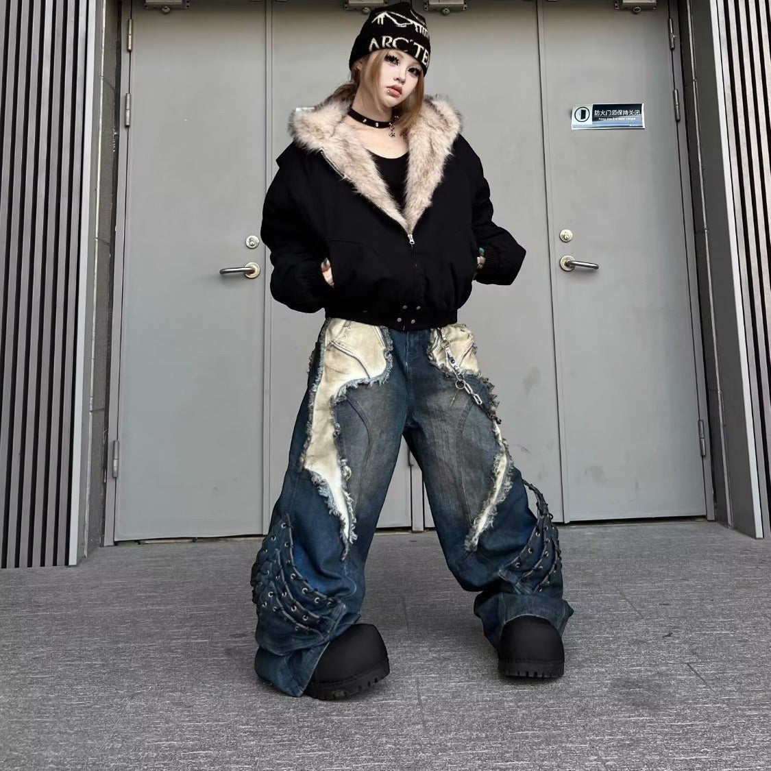 Jeans bootcut emo