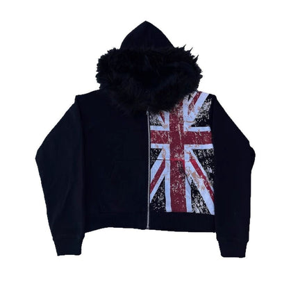 Bluza UK z futrem