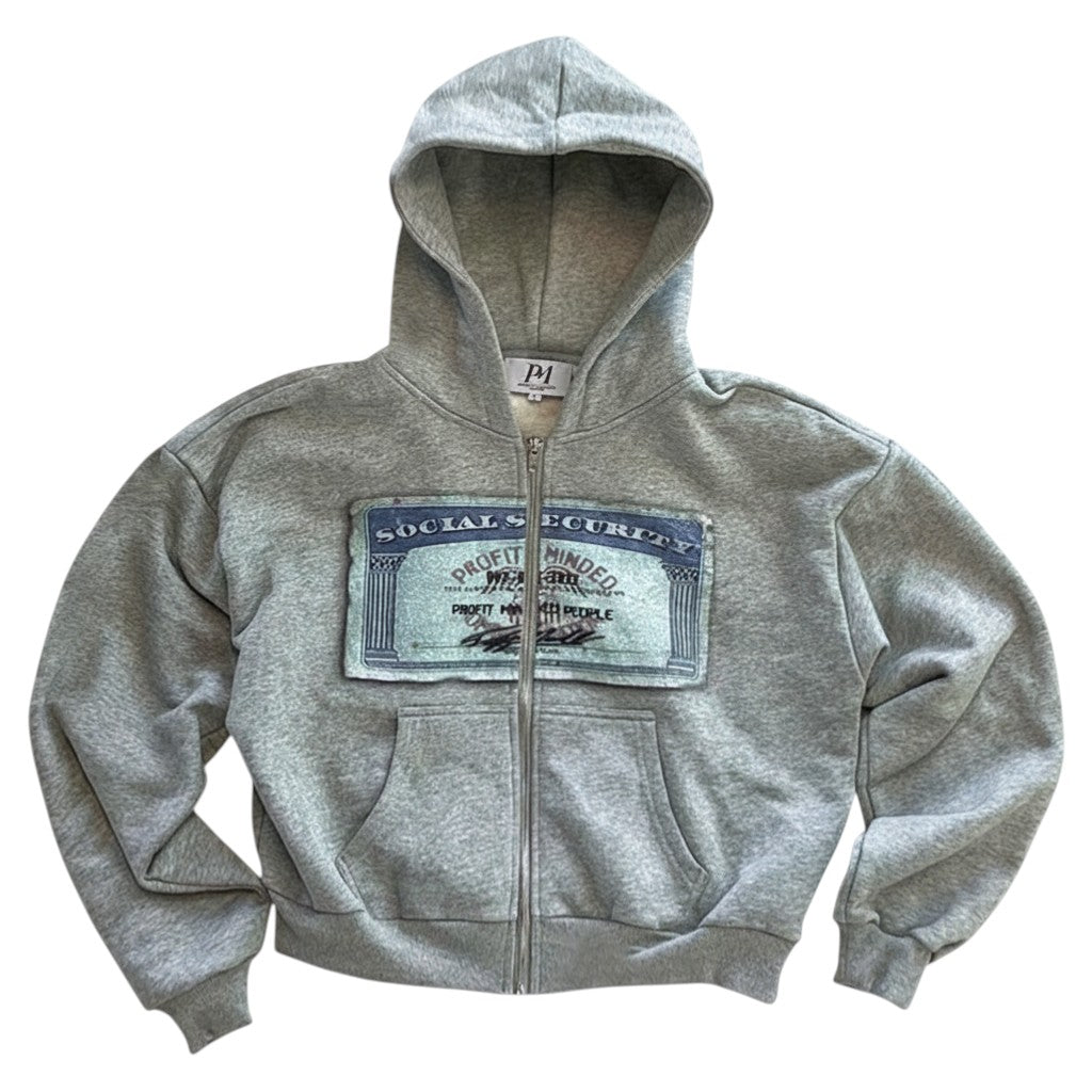 SWAGTOK gray polyester zip-up hoodie with